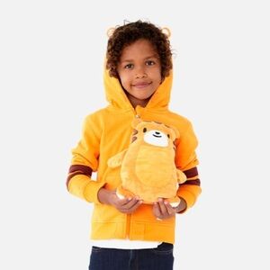 Cubcoats Kids Tomo the Tiger Zip-Up Hoodie in orange/brown size 3